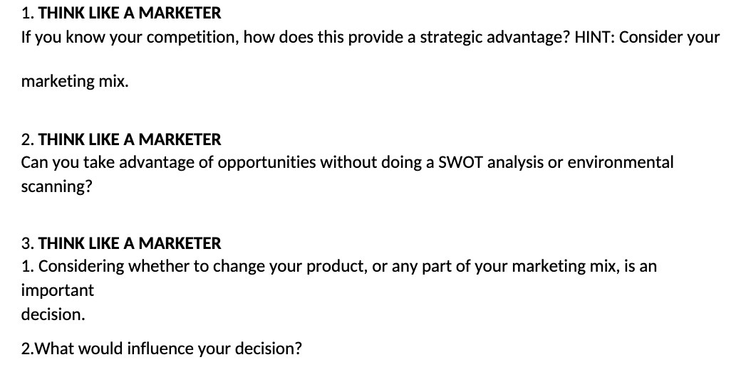 1. THINK LIKE A MARKETER If you know your