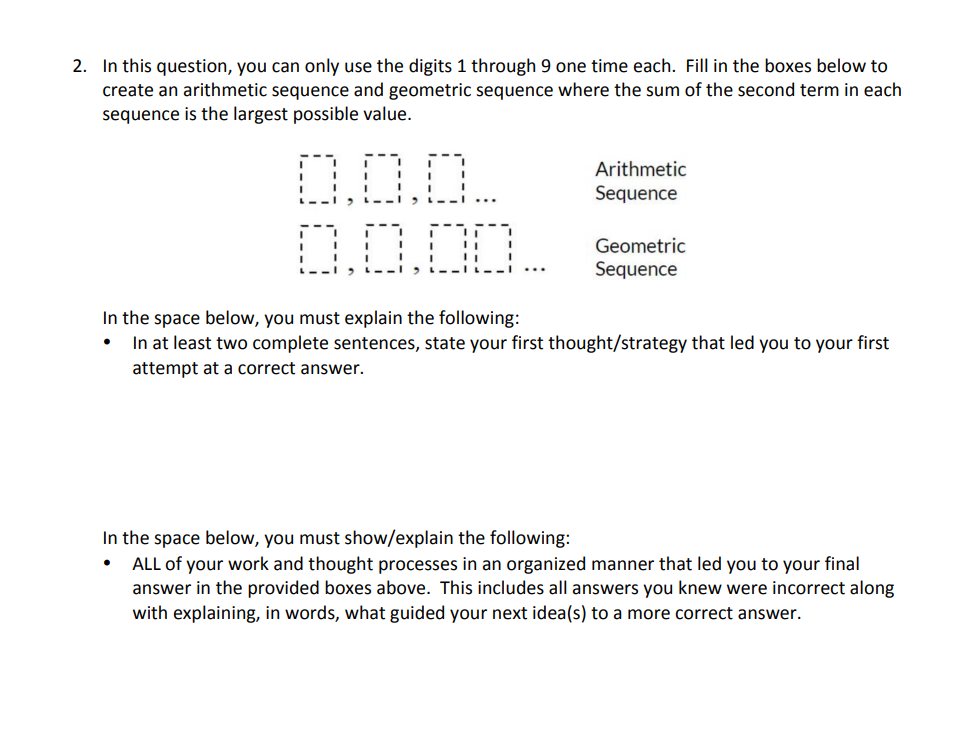 2. In this question, you can only use the digits