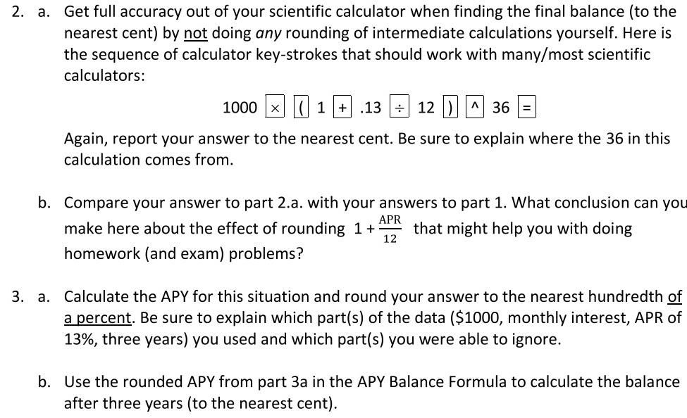 2. a. Get full accuracy out of your scientific