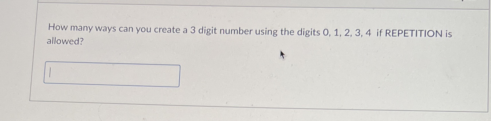 How many ways can you create a 3 digit number