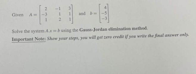 I need sloution please W N Given A = -3 and b = 2