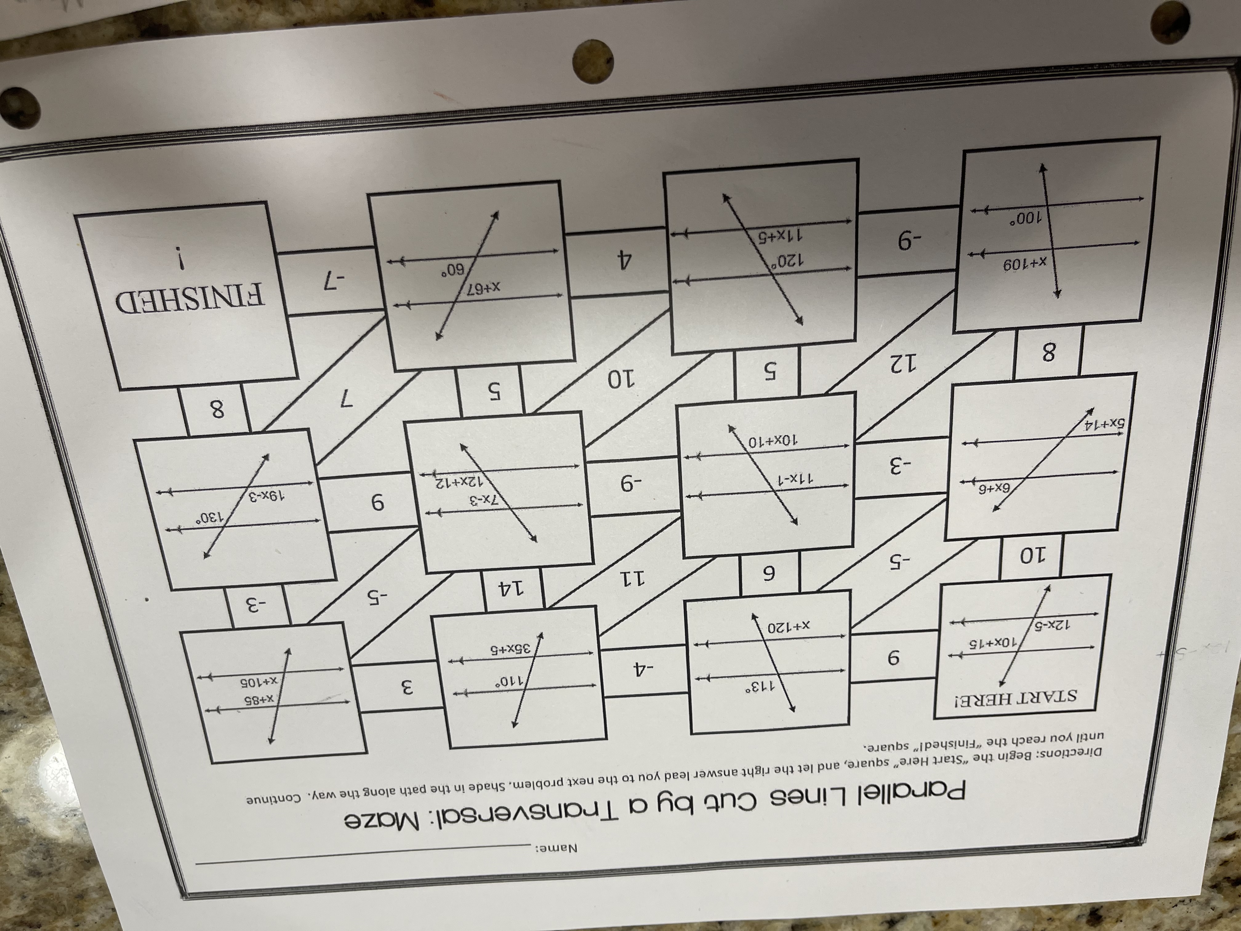 I have this worksheet for geometry and I'm