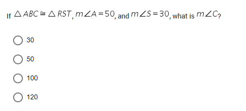 Write a congruence statement for the two
