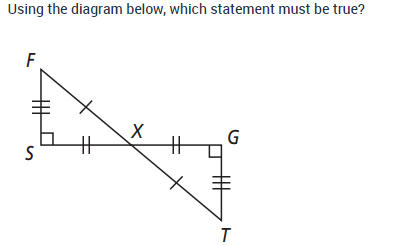 Write a congruence statement for the two