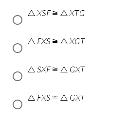 Write a congruence statement for the two