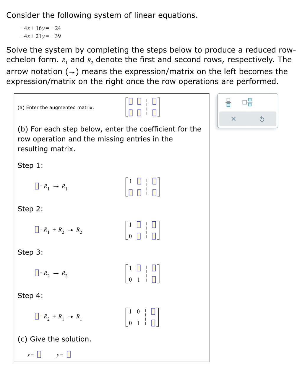 #11 Consider the following system of linear