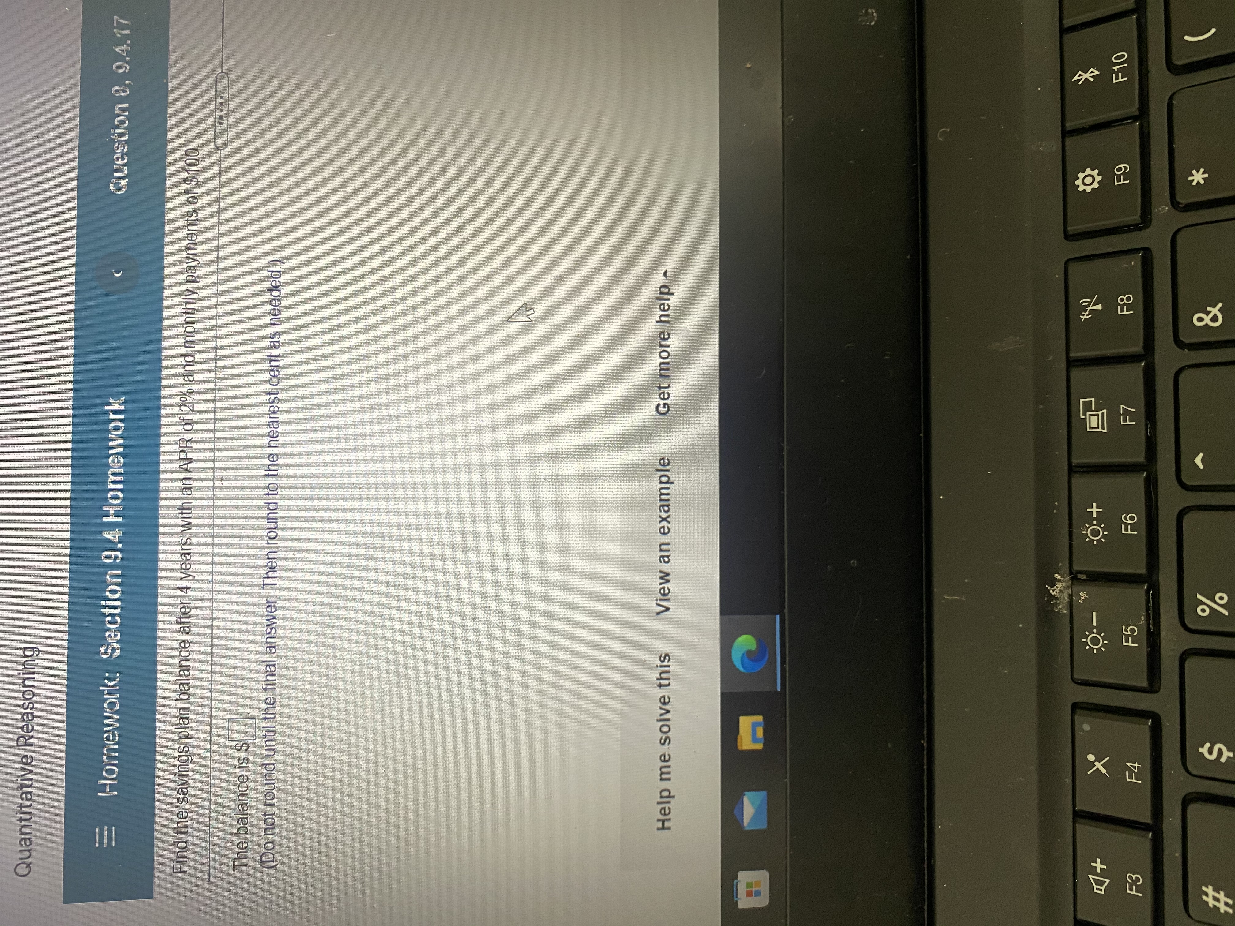 Quantitative Reasoning Homework: Section 9.4