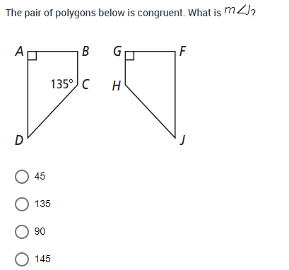Write a congruence statement for the two