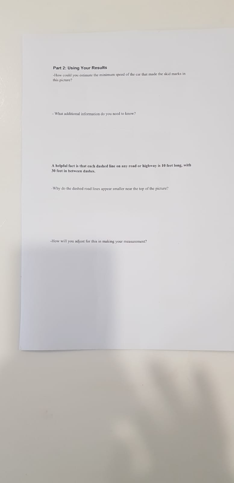 Was the driver of a car speeding when the brakes