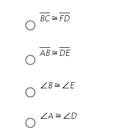 Write a congruence statement for the two
