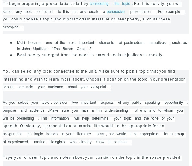 To begin preparing a presentation, start by