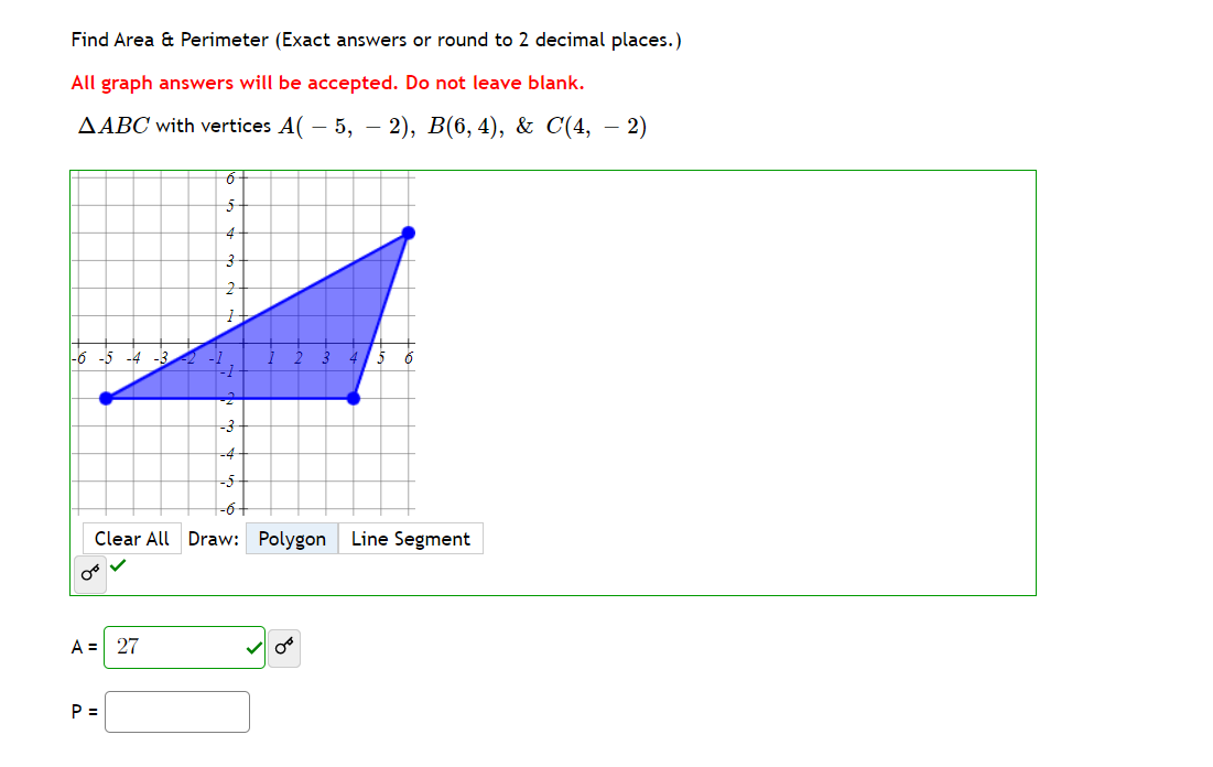 1 F'ind Area & Perimeter (Exact answers or