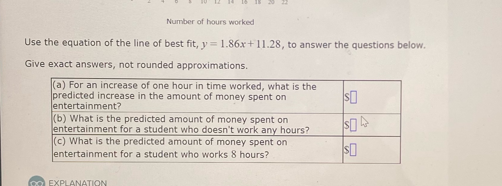 May I get some help with this? Number of hours