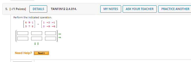 5. [-/1 Points] DETAILS TANFIN12 2.4.014. MY