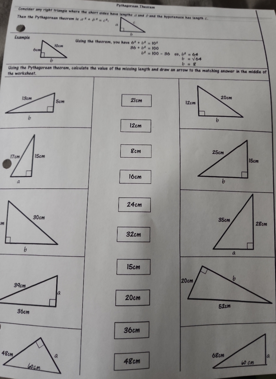Pythagorean Theorem Consider any right triangle