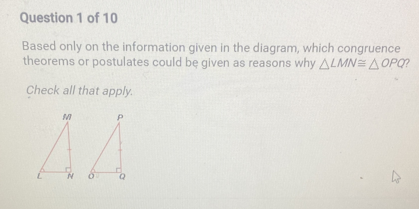 Question 1 of 10 Based only on the information