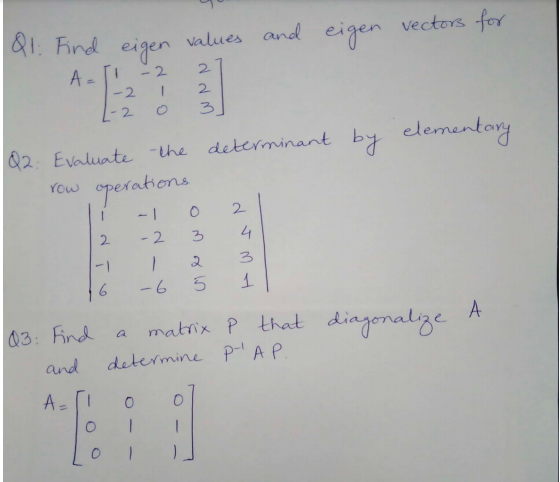 Subject Linear Algebra Complete All three