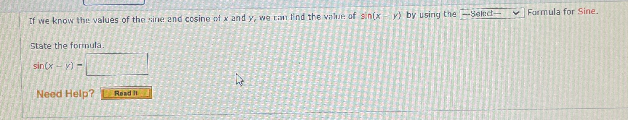 Help solving please If we know the values of the