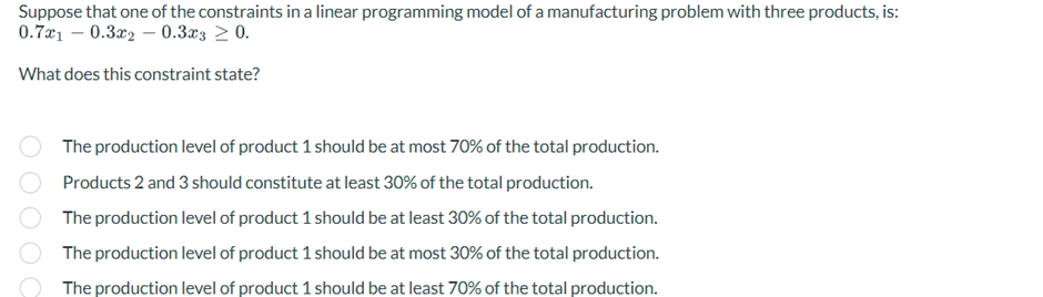 Suppose that one of the constraints in a linear