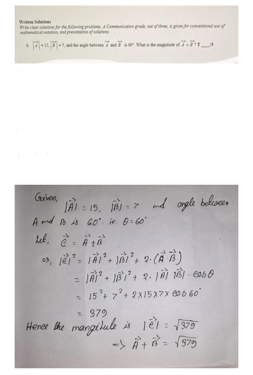 This is the problem and an answer from my