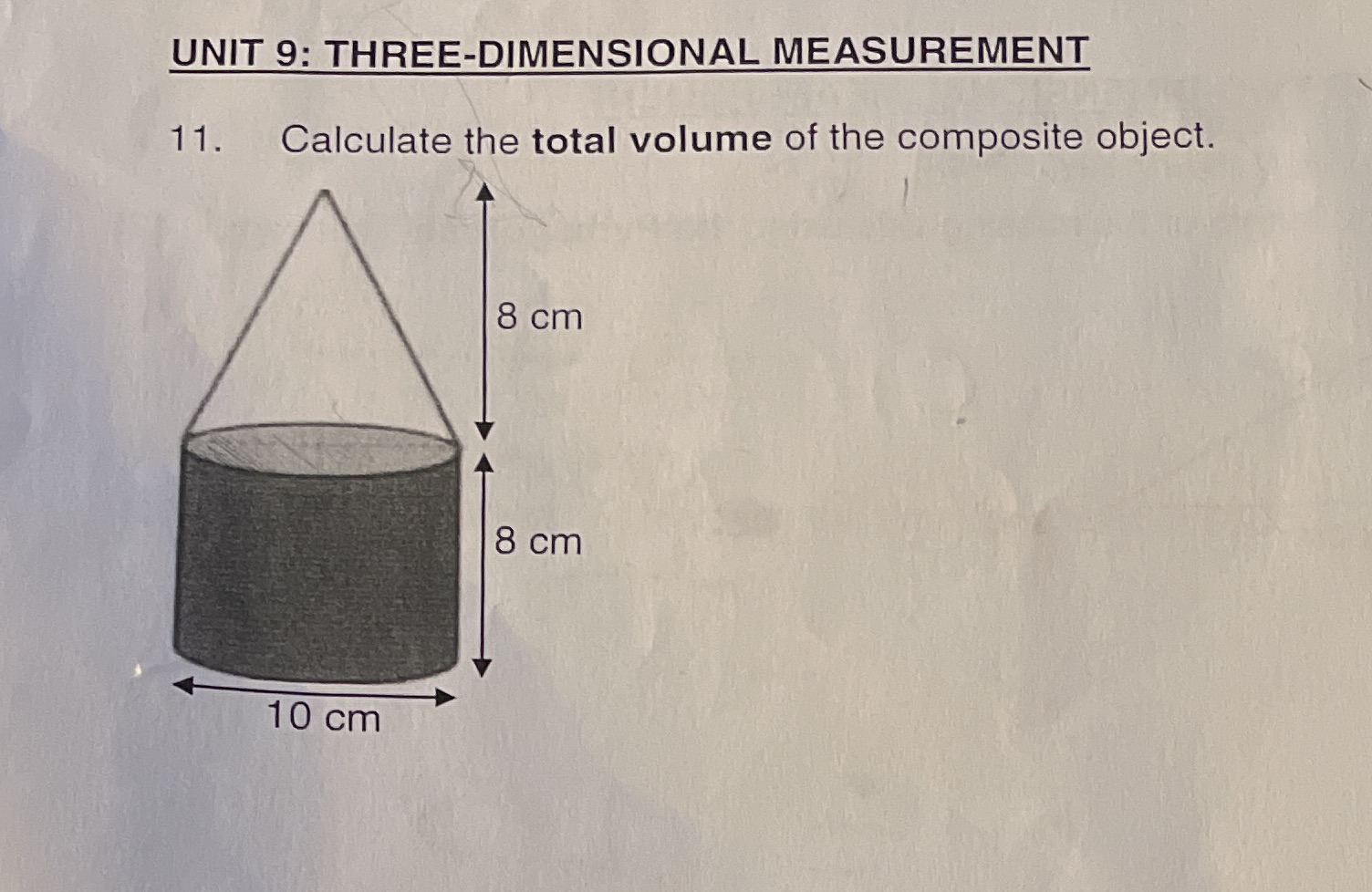 UNIT 9: THREE-DIMENSIONAL MEASUREMENT 11.