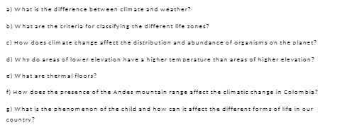 a) what is the difference between climate and