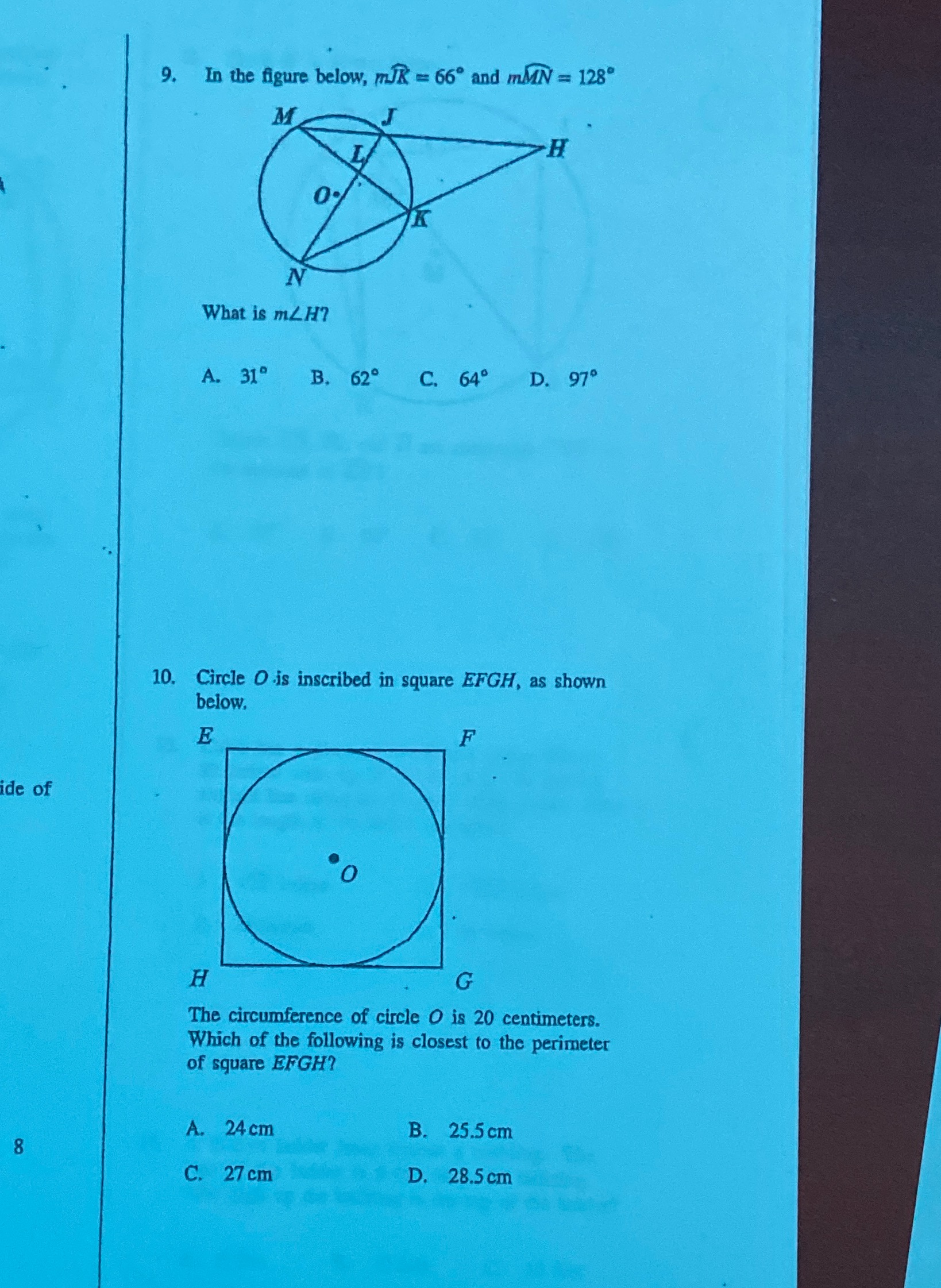 Hi, please find the answers to questions 9 and 10