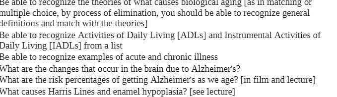 Be able to recognize the theories of what causes