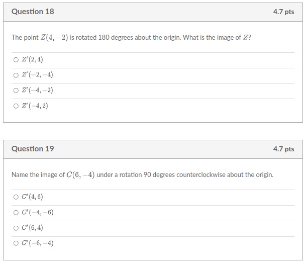 Can you answer questions 18 and 19 Question 18