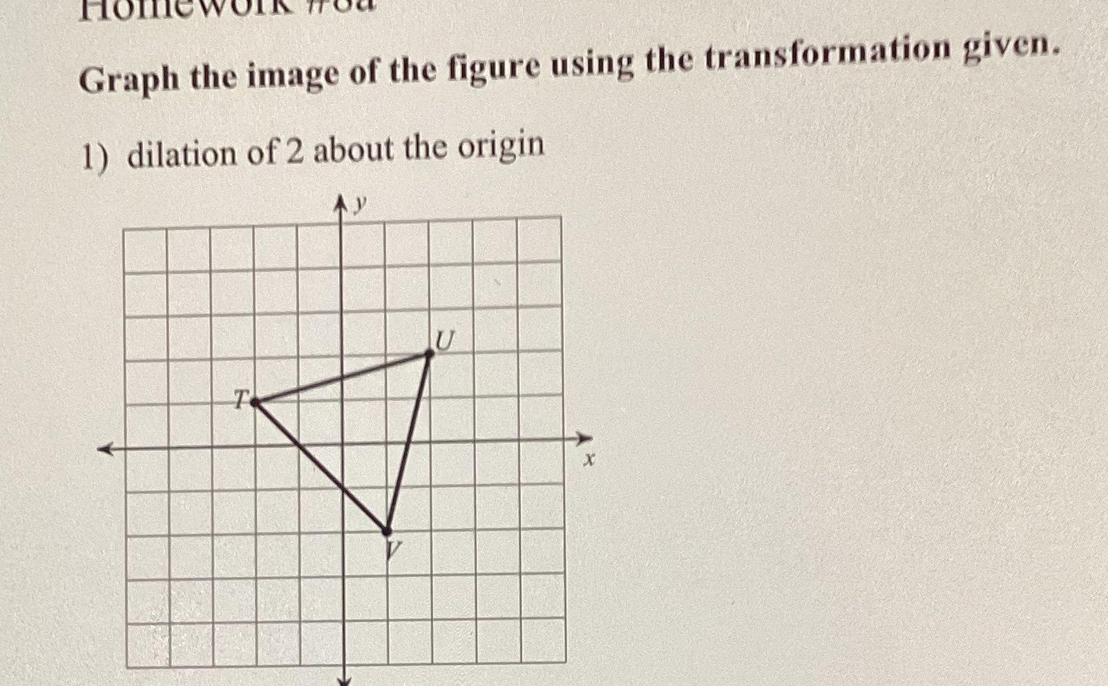 HOMICWOLK Trod Graph the image of the figure