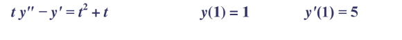 solve the initial value probelms and state the