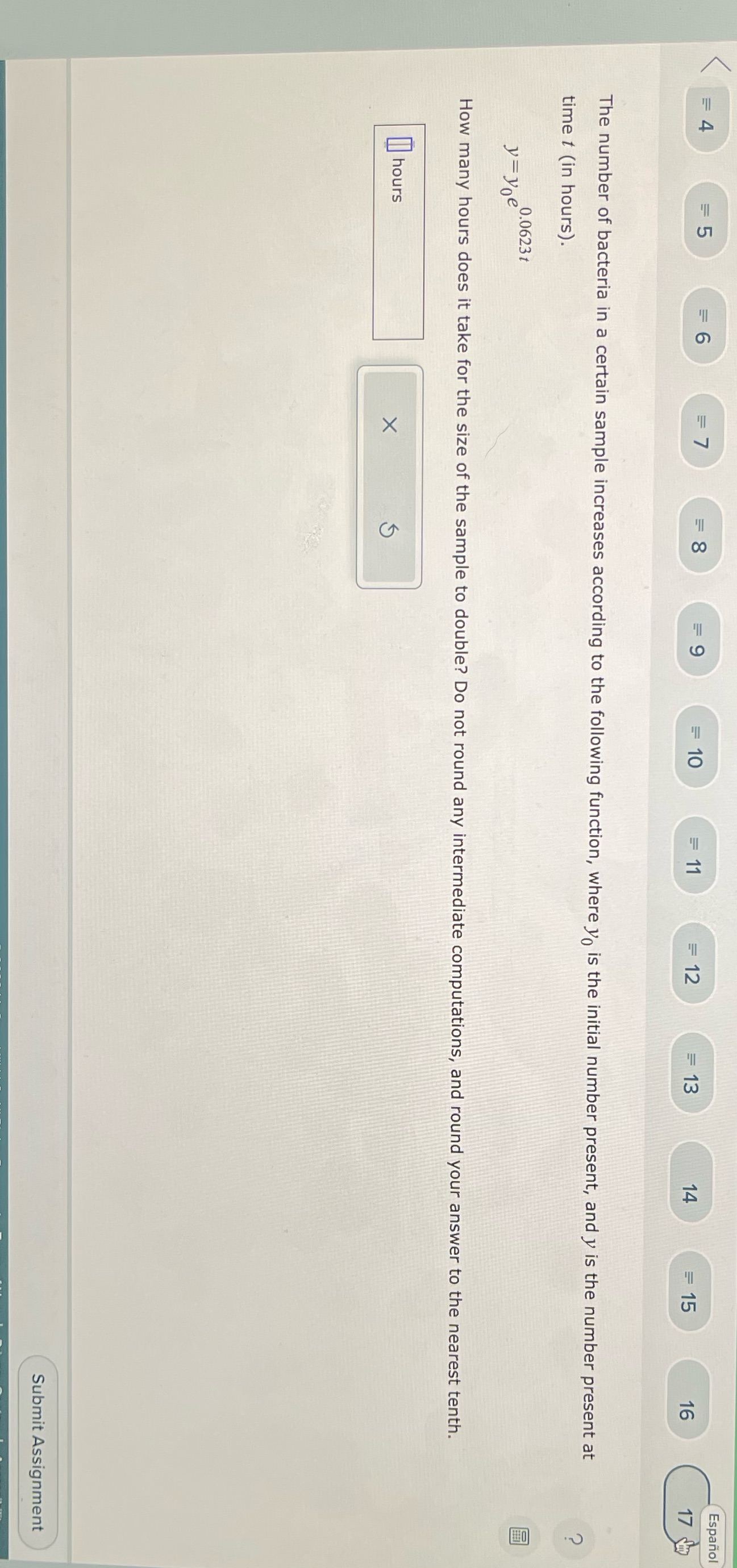 Espanol = 4 = 5 = 6 = 7 = 8 =9 = 10 = 11 = 12 =