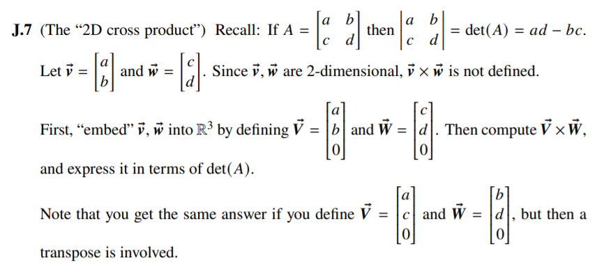 Please help for J7 a b J.7 (The "2D cross