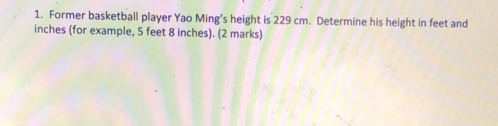 1. Former basketball player Yao Ming's