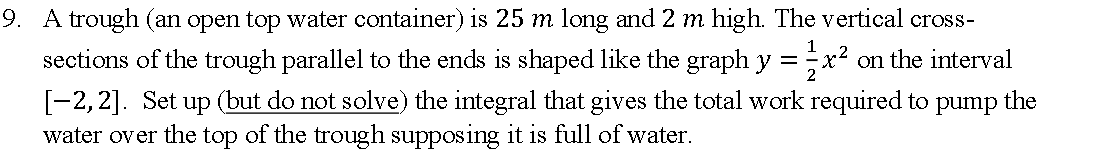 6. Set up (but do not solve) the integral for the