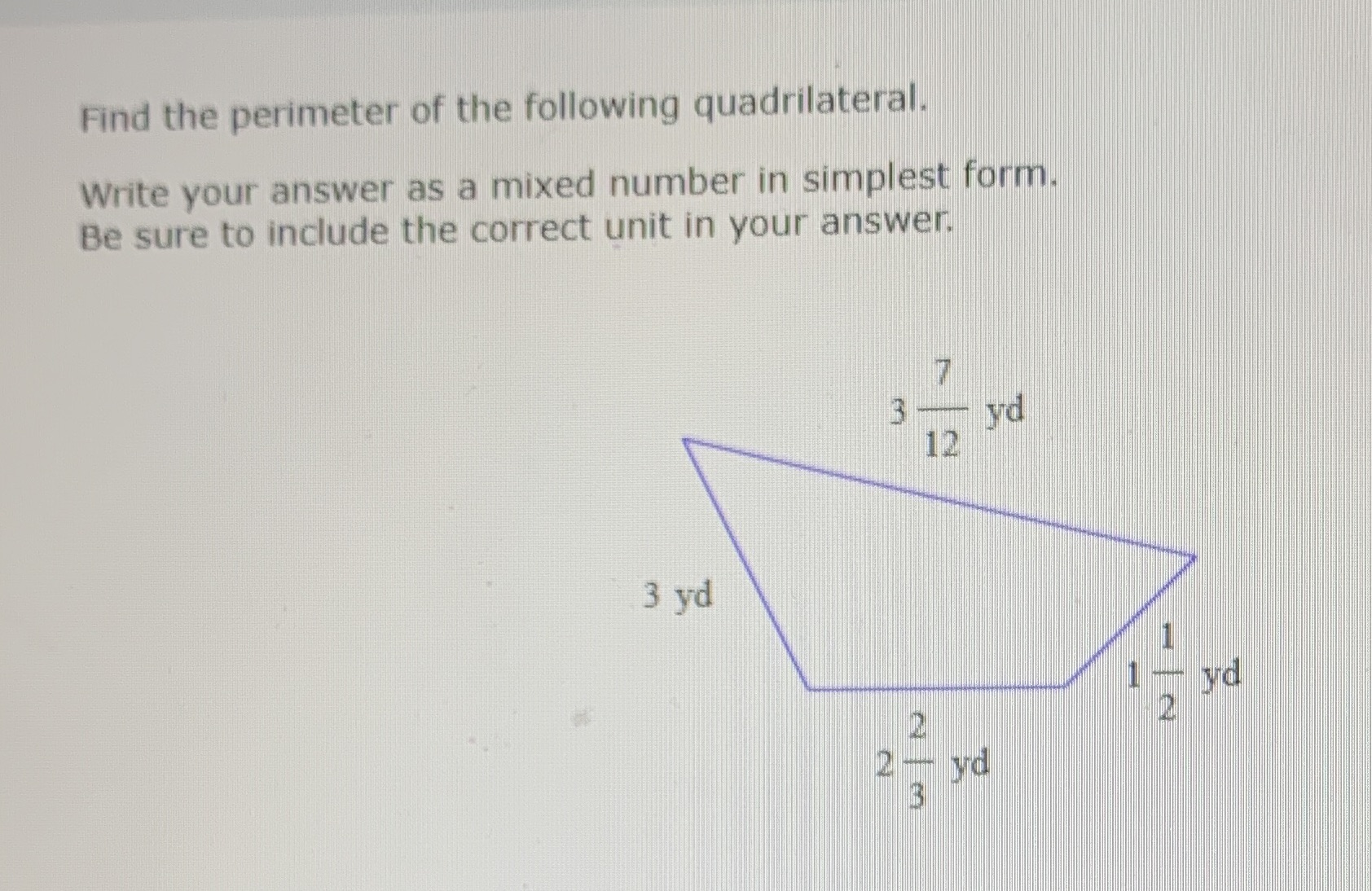 Find the perimeter of the following