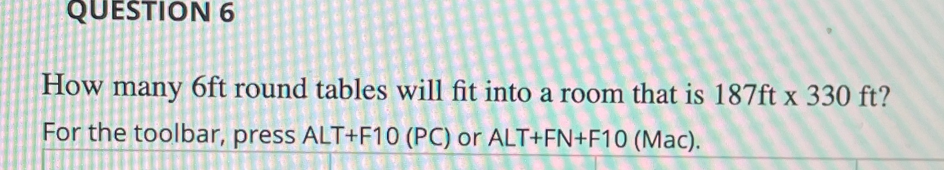 How many 6ft round tables will fit into a room
