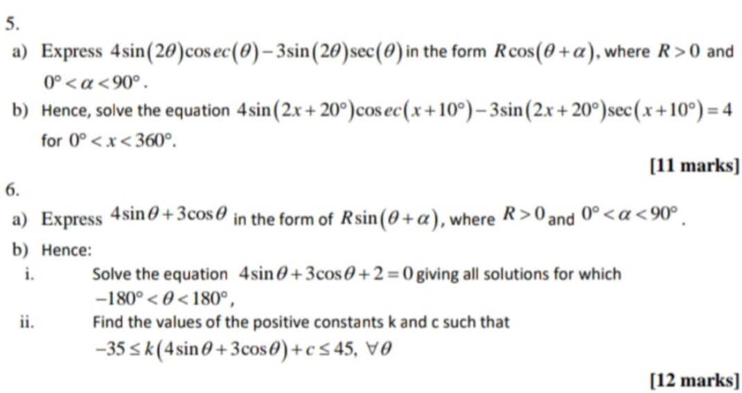 Pls help me to solve these questions TQ 5. a)