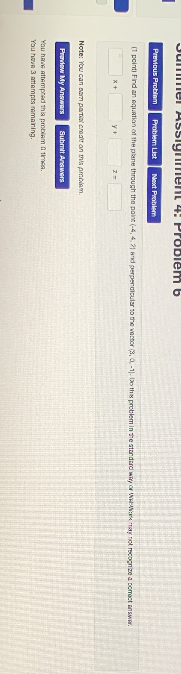 blem b Previous Problem Problem List Next Problem