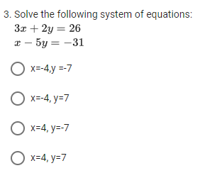 \f2. Which of the following ordered pairs is