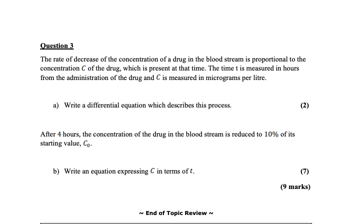 Question 1 Given that y(1) = 0, find the