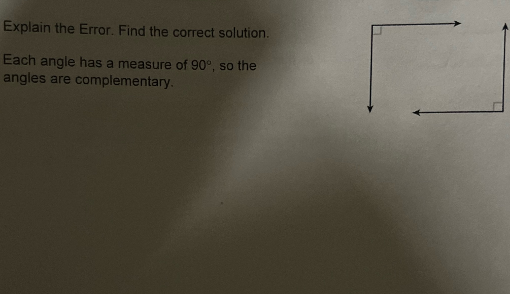 Explain the error find the correct solution