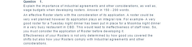 Question 1. Explain the importance of industrial