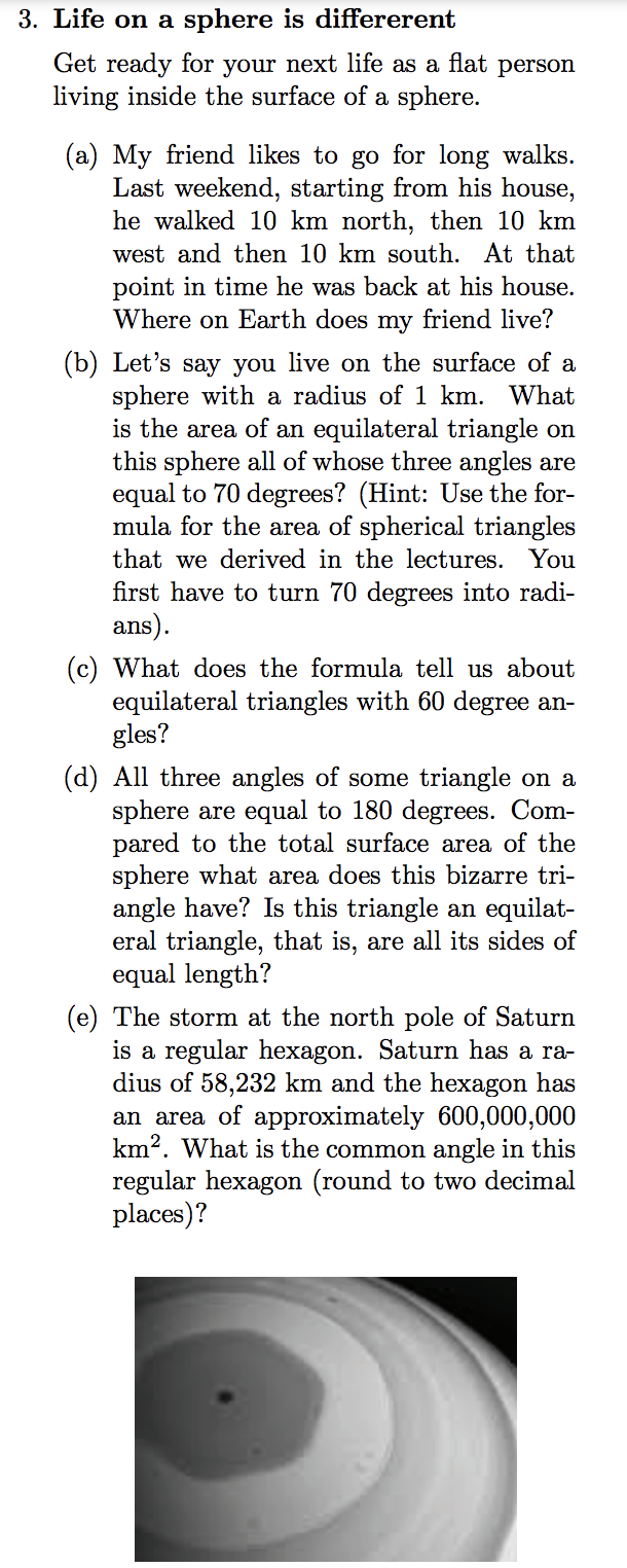 3. Life on a sphere is di'ererent Get ready
