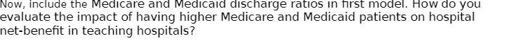 Now, include the Medicare and Medicaid discharge