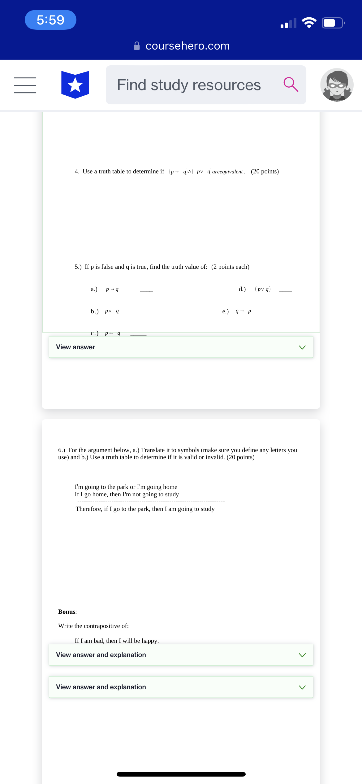 E coursehero.com E Find study resources Q a 4.
