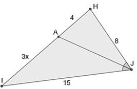 is the bisector of ? HJI . Determine the value of