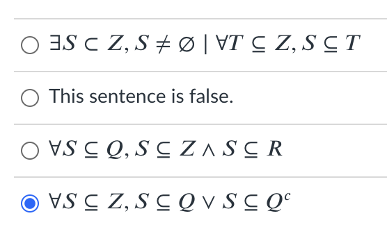 Which ones of the following sentences are always