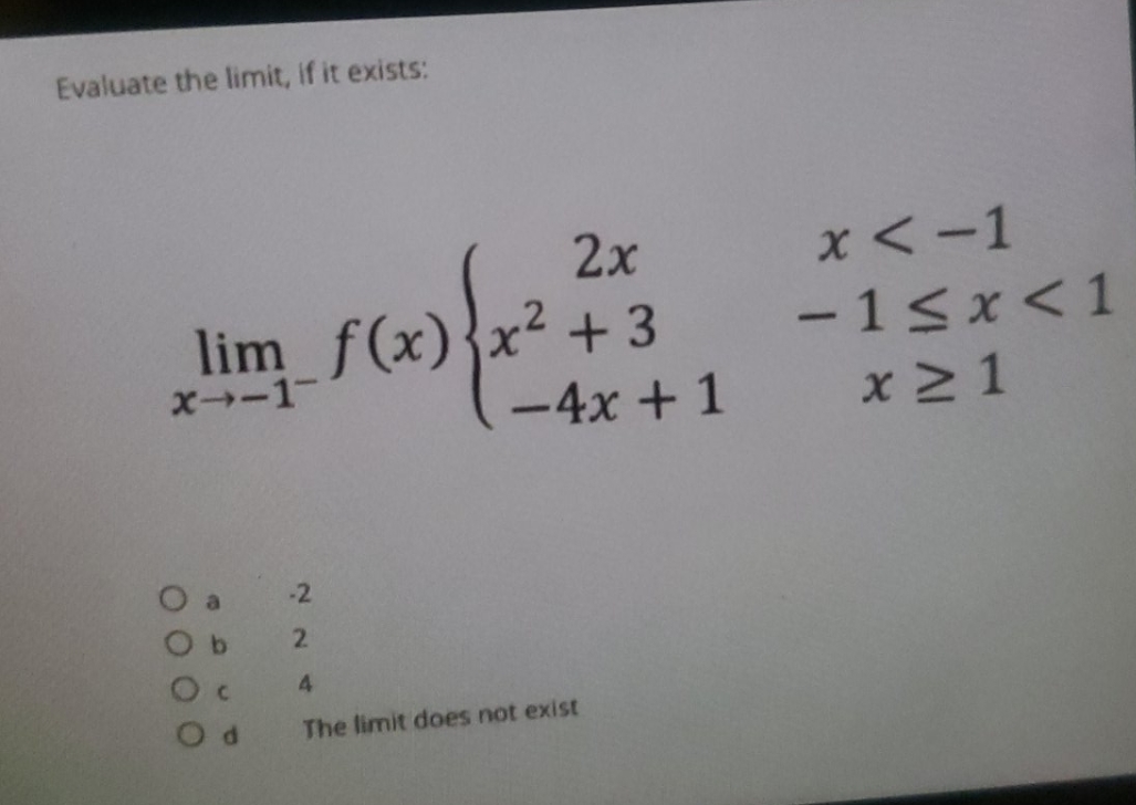 please chose the correct option Evaluate the