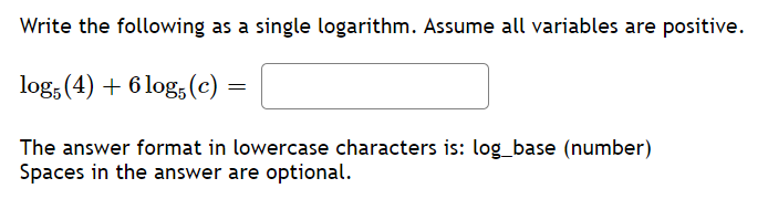 6.5 5) Write the following sum as a single